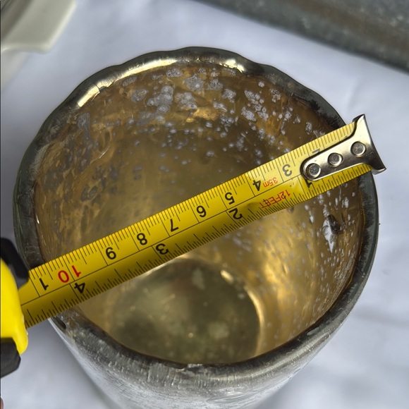 Silver Glass Candle Holder - Picture 4 of 7